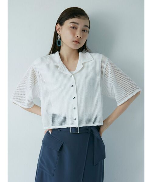 MURUA（ムルーア）の「クロスレースシャツ（シャツ/ブラウス・レディース・ホワイト/ブラック/ブルー・FREE）」の10枚目の写真