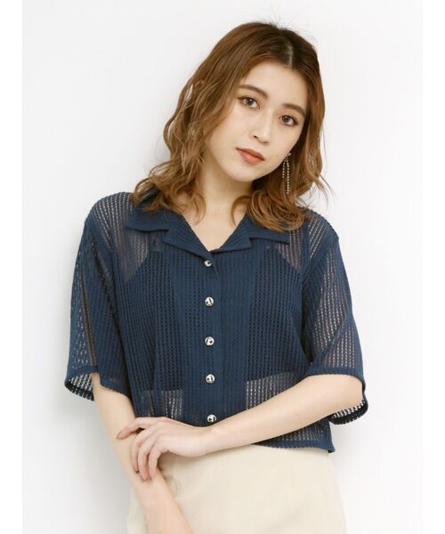 MURUA（ムルーア）の「クロスレースシャツ（シャツ/ブラウス・レディース・ホワイト/ブラック/ブルー・FREE）」の14枚目の写真