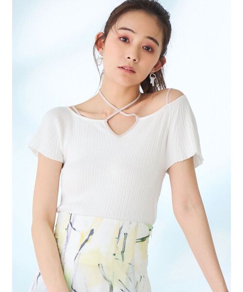 MERCURYDUO(マーキュリーデュオ)の「2WAYストラップチェンジリブニット(ニット/セーター・レディース・ピンク/オフホワイト/チャコールグレー/ブラック・FREE)」の16枚目の写真