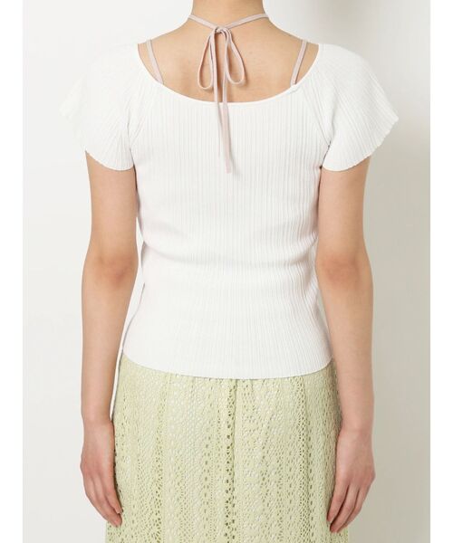 MERCURYDUO(マーキュリーデュオ)の「2WAYストラップチェンジリブニット(ニット/セーター・レディース・ピンク/オフホワイト/チャコールグレー/ブラック・FREE)」の8枚目の写真