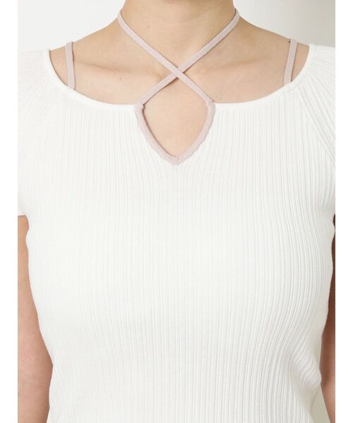 MERCURYDUO(マーキュリーデュオ)の「2WAYストラップチェンジリブニット(ニット/セーター・レディース・ピンク/オフホワイト/チャコールグレー/ブラック・FREE)」の9枚目の写真