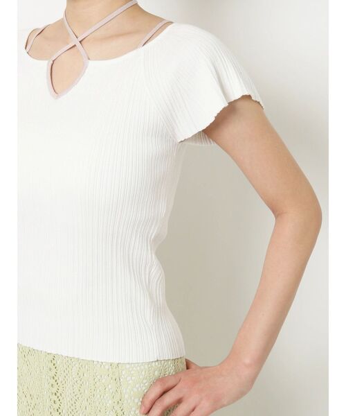 MERCURYDUO(マーキュリーデュオ)の「2WAYストラップチェンジリブニット(ニット/セーター・レディース・ピンク/オフホワイト/チャコールグレー/ブラック・FREE)」の10枚目の写真