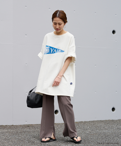 FRAMeWORK（フレームワーク）の「≪追加≫YALE/BIG-TEEスウェット2（Tシャツ/カットソー・レディース・ホワイト/ネイビー・FREE）」の10枚目の写真