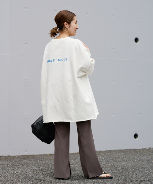 FRAMeWORK（フレームワーク）の「≪追加≫YALE/BIG-TEEスウェット2（Tシャツ/カットソー・レディース・ホワイト/ネイビー・FREE）」の8枚目の写真