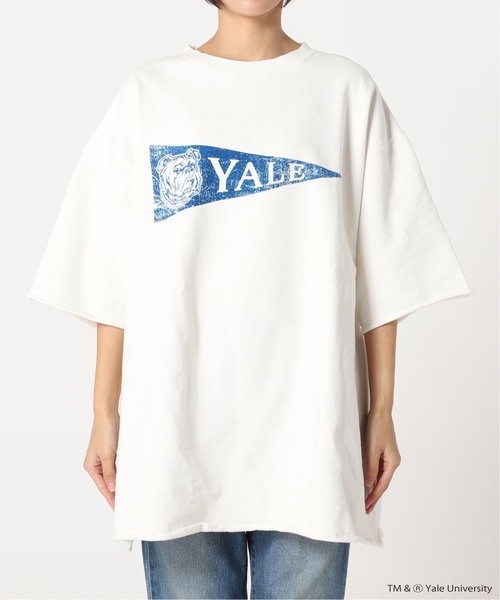 FRAMeWORK（フレームワーク）の「≪追加≫YALE/BIG-TEEスウェット2（Tシャツ/カットソー・レディース・ホワイト/ネイビー・FREE）」の16枚目の写真