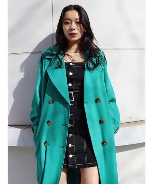 EVRIS（エヴリス）の「デニムジャンスカ（ジャンパースカート・レディース・ライトブルー/ブラック・MEDIUM/SMALL）」の11枚目の写真