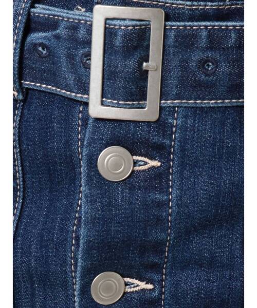 EVRIS（エヴリス）の「デニムジャンスカ（ジャンパースカート・レディース・ライトブルー/ブラック・MEDIUM/SMALL）」の20枚目の写真