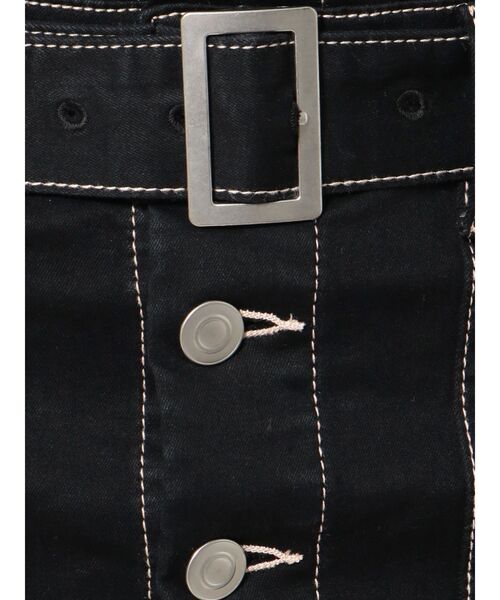 EVRIS（エヴリス）の「デニムジャンスカ（ジャンパースカート・レディース・ライトブルー/ブラック・MEDIUM/SMALL）」の19枚目の写真