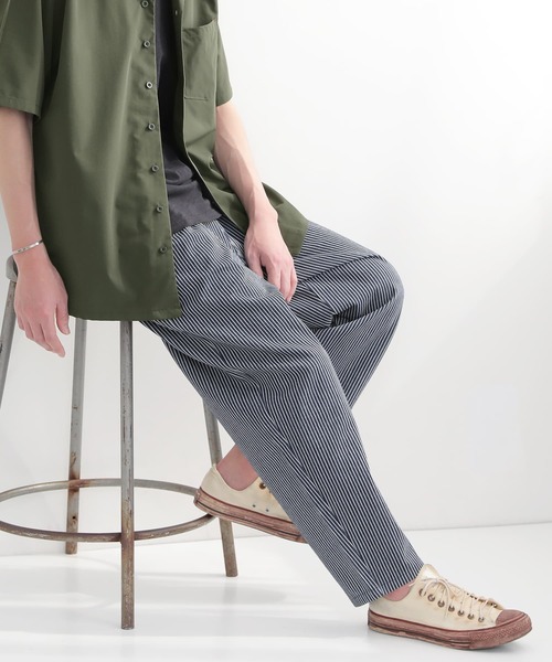 osharewalker（オシャレウォーカー）の「【廃盤】『コットンヒッコリーパンツ』（デニムパンツ・メンズ・ネイビー/アイボリー・M/L）」の7枚目の写真