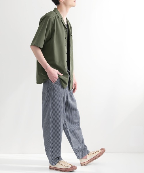 osharewalker（オシャレウォーカー）の「【廃盤】『コットンヒッコリーパンツ』（デニムパンツ・メンズ・ネイビー/アイボリー・M/L）」の4枚目の写真