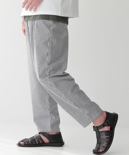 osharewalker（オシャレウォーカー）の「【廃盤】『コットンヒッコリーパンツ』（デニムパンツ・メンズ・ネイビー/アイボリー・M/L）」の3枚目の写真