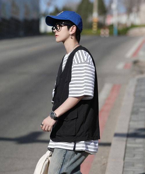 neos（ネオス）の「【neos -addictive design-】ビッグシルエット フラップポケット ツイル フィッシング ベスト（ベスト・メンズ・ブラック/カーキ/ベージュ・MEDIUM/LARGE/X-LARGE）」の6枚目の写真