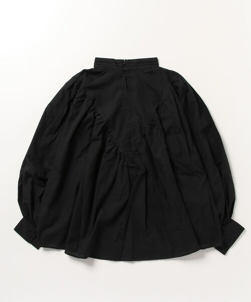 terrace(テラス)の「デコルテギャザーブラウス(シャツ/ブラウス・レディース・カーキ/ブラック・MEDIUM)」の3枚目の写真