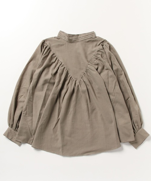 terrace(テラス)の「デコルテギャザーブラウス(シャツ/ブラウス・レディース・カーキ/ブラック・MEDIUM)」の17枚目の写真