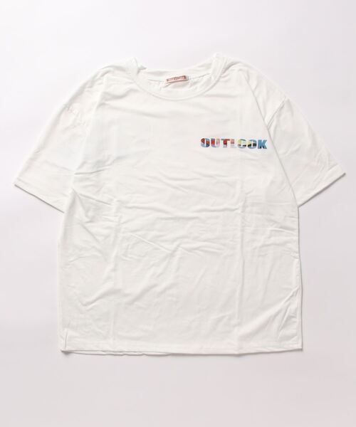 NinaetLina(ニナエリナ)の「バックプリント半袖カットソー(Tシャツ/カットソー・レディース・ホワイト/ブラック・M/L/XL)」の10枚目の写真