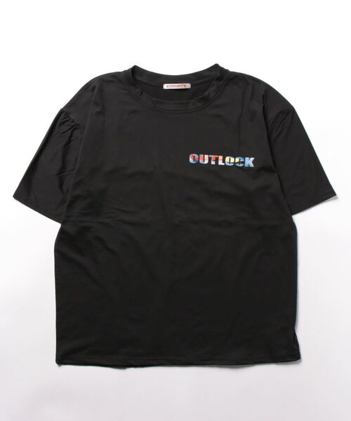 NinaetLina(ニナエリナ)の「バックプリント半袖カットソー(Tシャツ/カットソー・レディース・ホワイト/ブラック・M/L/XL)」の11枚目の写真