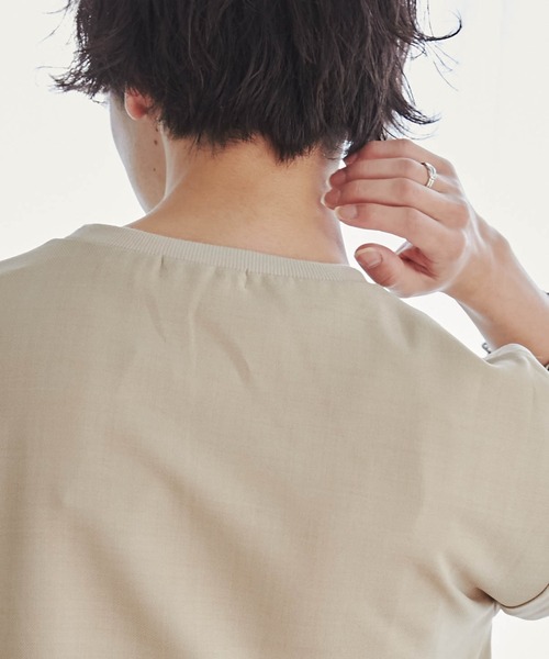 WEGO（ウィゴー）の「WEGO/【セットアップ対応】リネンライク プルオーバーBIGシャツ（シャツ/ブラウス・メンズ・ベージュ/スミクロ・MEDIUM/LARGE）」の6枚目の写真