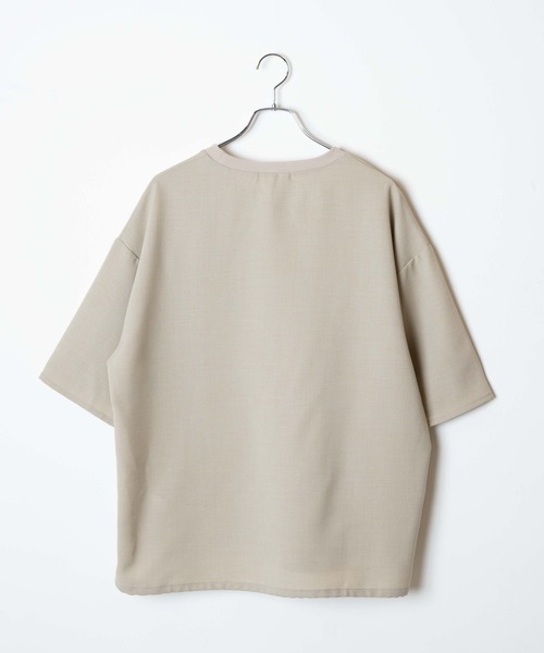 WEGO（ウィゴー）の「WEGO/【セットアップ対応】リネンライク プルオーバーBIGシャツ（シャツ/ブラウス・メンズ・ベージュ/スミクロ・MEDIUM/LARGE）」の19枚目の写真