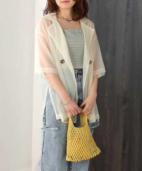 Bab（バブ）の「手編みニットハンドバッグ（ハンドバッグ・レディース・グリーン/イエロー/ベージュ/ホワイト/ブラック・ONESIZE）」の9枚目の写真