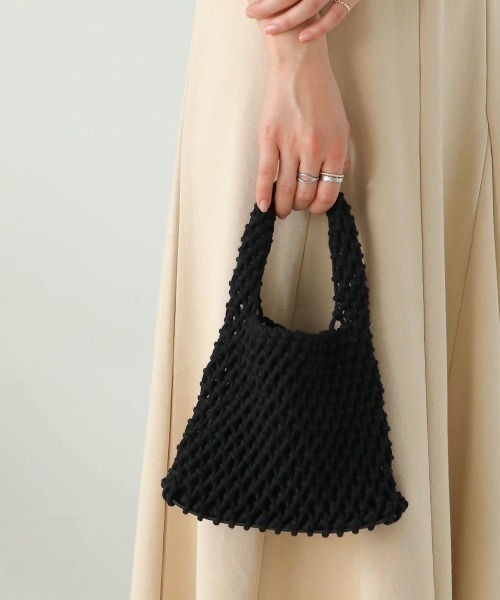 Bab（バブ）の「手編みニットハンドバッグ（ハンドバッグ・レディース・グリーン/イエロー/ベージュ/ホワイト/ブラック・ONESIZE）」の20枚目の写真