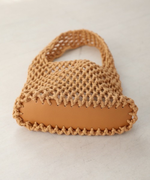 Bab（バブ）の「手編みニットハンドバッグ（ハンドバッグ・レディース・グリーン/イエロー/ベージュ/ホワイト/ブラック・ONESIZE）」の15枚目の写真