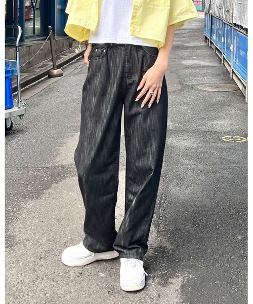 AVANDRESS（アバンドレス ）の「AVANDRESS／バックルワイドデニム 2199746（デニムパンツ・レディース・ブラック/インディゴブルー・SMALL/X-SMALL）」の6枚目の写真