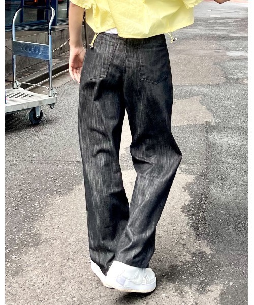 AVANDRESS（アバンドレス ）の「AVANDRESS／バックルワイドデニム 2199746（デニムパンツ・レディース・ブラック/インディゴブルー・SMALL/X-SMALL）」の8枚目の写真