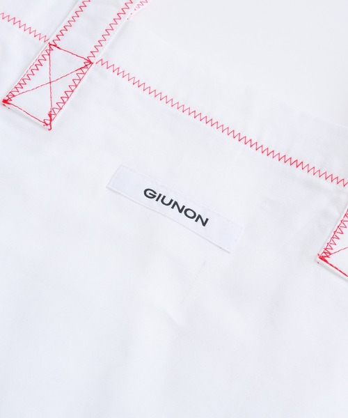 GIUNON（ジウノン）の「logo stitch tote bag / ロゴステッチトートバッグ（トートバッグ・レディース・ブラウン/ホワイト/ネイビー・FREE）」の8枚目の写真