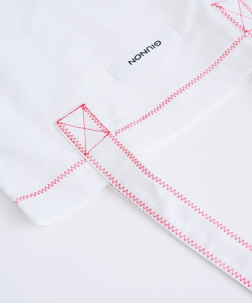 GIUNON（ジウノン）の「logo stitch tote bag / ロゴステッチトートバッグ（トートバッグ・レディース・ブラウン/ホワイト/ネイビー・FREE）」の9枚目の写真