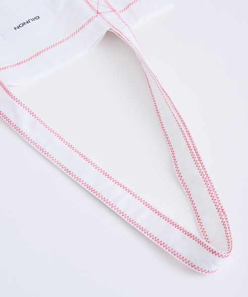 GIUNON（ジウノン）の「logo stitch tote bag / ロゴステッチトートバッグ（トートバッグ・レディース・ブラウン/ホワイト/ネイビー・FREE）」の10枚目の写真