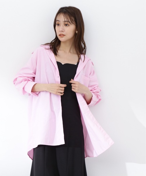 N.(N. Natural Beauty Basic)(エヌエヌナチュラルビューティーベーシック)の「◆シャンブレーシャツ(シャツ/ブラウス・レディース・ブラック/ブルー/ピンク・MEDIUM)」の1枚目の写真