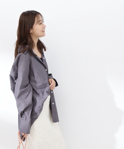 N.(N. Natural Beauty Basic)(エヌエヌナチュラルビューティーベーシック)の「◆シャンブレーシャツ(シャツ/ブラウス・レディース・ブラック/ブルー/ピンク・MEDIUM)」の20枚目の写真
