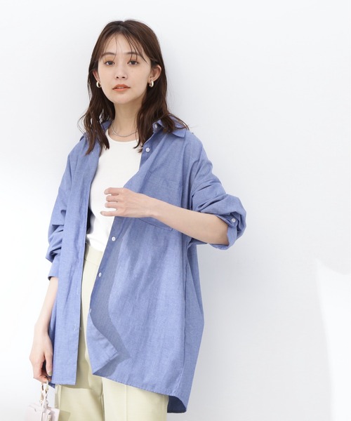 N.(N. Natural Beauty Basic)(エヌエヌナチュラルビューティーベーシック)の「◆シャンブレーシャツ(シャツ/ブラウス・レディース・ブラック/ブルー/ピンク・MEDIUM)」の15枚目の写真