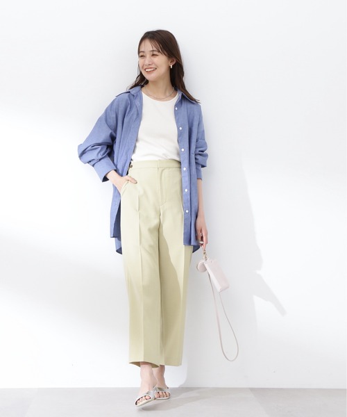 N.(N. Natural Beauty Basic)(エヌエヌナチュラルビューティーベーシック)の「◆シャンブレーシャツ(シャツ/ブラウス・レディース・ブラック/ブルー/ピンク・MEDIUM)」の5枚目の写真