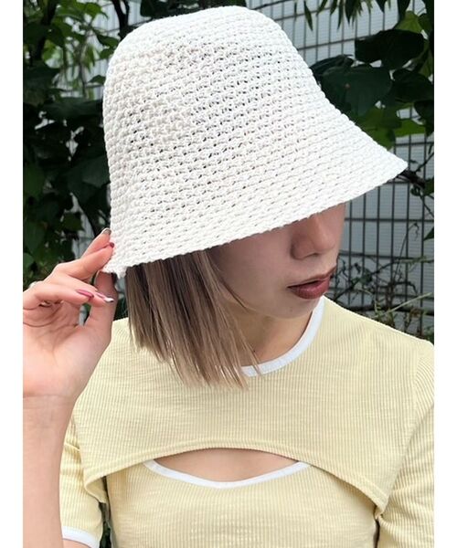 EMODA（エモダ）の「サーモニットハット（ハット・レディース・ブラック/ホワイト・FREE）」の2枚目の写真