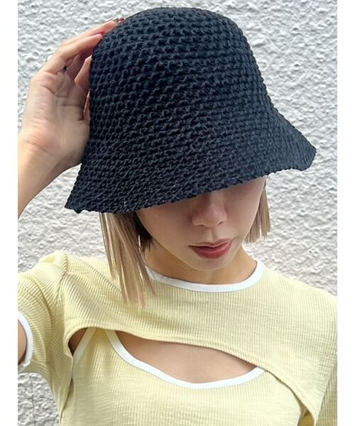 EMODA（エモダ）の「サーモニットハット（ハット・レディース・ブラック/ホワイト・FREE）」の7枚目の写真