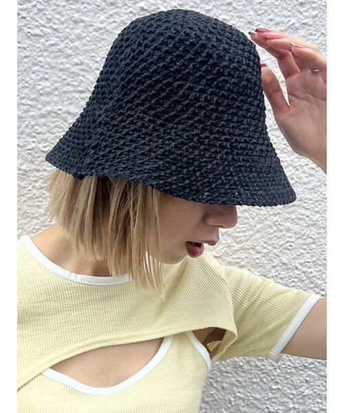 EMODA（エモダ）の「サーモニットハット（ハット・レディース・ブラック/ホワイト・FREE）」の6枚目の写真