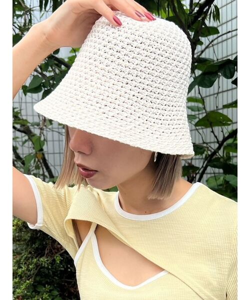 EMODA（エモダ）の「サーモニットハット（ハット・レディース・ブラック/ホワイト・FREE）」の5枚目の写真