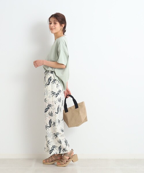 SHOO・LA・RUE（シューラルー）の「◆いつものコーデにハッピーをプラス！イージーワイド柄パンツ（その他パンツ・レディース・ブラック系6/イエロー系9/ブラック系/ブラウン系その他6/ホワイト系6/オリーブ系3/ホワイト系3/ブラウン系4・00）」の20枚目の写真