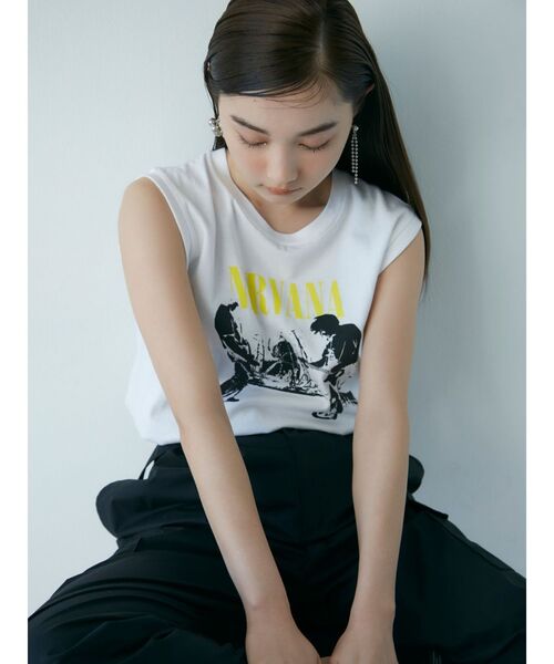 【boohoo】NIRVANA ライセンスプリントタンクトップ NIRVANA（ニルヴァーナ）の「【NIRVANA】フォトプリントタンク