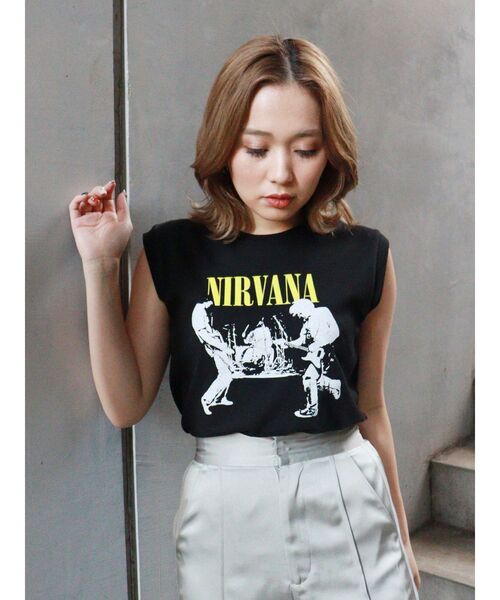 NIRVANA（ニルヴァーナ）の「【NIRVANA】フォトプリントタンク（タンクトップ・レディース・ブラック/ホワイト・FREE）」の19枚目の写真