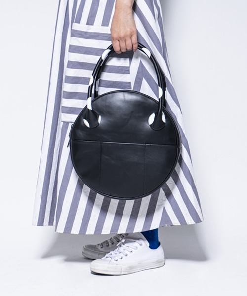 MONDEWORK(モンドワーク)の「ハンドバック Borse Dot (ボルサ ドット) ドットハンドル ミドルサイズ(トートバッグ・レディース・ブラック/グレー/レッド・ONE SIZE)」の10枚目の写真