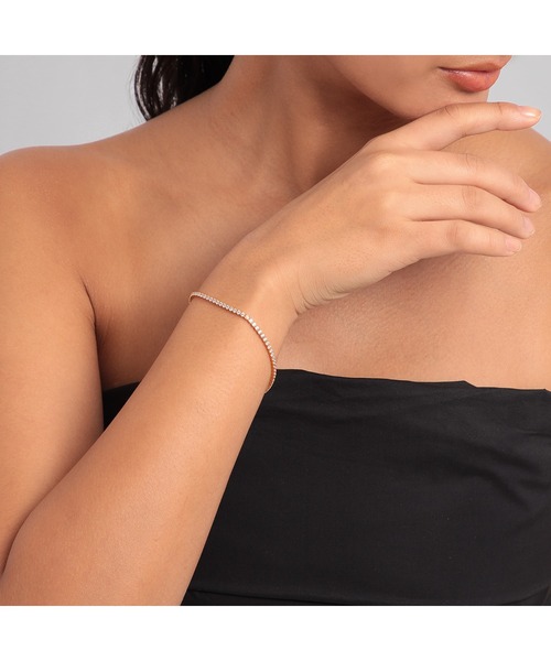 PLUS VENDOME(プラス ヴァンドーム)の「FINELINETATOO_テニスブレスレット_18CM(ブレスレット・レディース・イエローゴールド・ONE SIZE)」の7枚目の写真