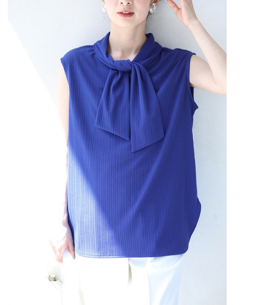 (リボン付き)首のシワ隠せる タイ付トップス（タンクトップ）｜CAWAII（カワイイ）