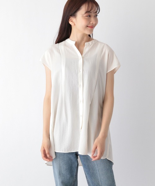 プリーツプリーズ　フレンチスリーブはおり GLOBAL WORK（グローバルワーク）の「防シワサラサラプリーツ