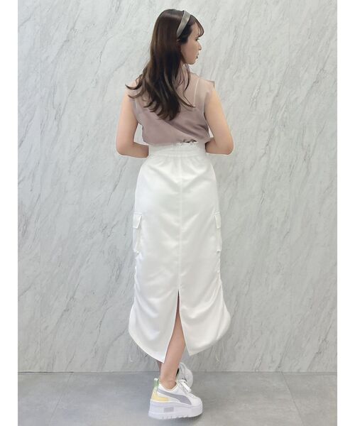 dazzlin（ダズリン）の「サイドポケットドロストスカート（スカート・レディース・ピンク/ブラック/オフホワイト・SMALL/MEDIUM）」の16枚目の写真