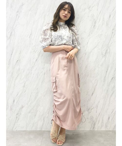 dazzlin（ダズリン）の「サイドポケットドロストスカート（スカート・レディース・ピンク/ブラック/オフホワイト・SMALL/MEDIUM）」の20枚目の写真