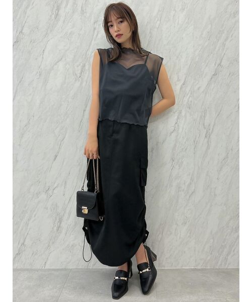 dazzlin（ダズリン）の「サイドポケットドロストスカート（スカート・レディース・ピンク/ブラック/オフホワイト・SMALL/MEDIUM）」の18枚目の写真