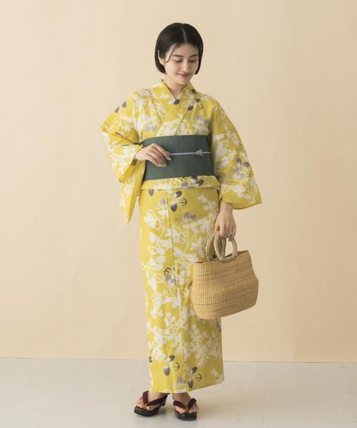 URBAN RESEARCH ROSSO（アーバンリサーチロッソ）の「綿絽ゆかた ロマン萩（浴衣・レディース・イエロー・FREE）」の7枚目の写真