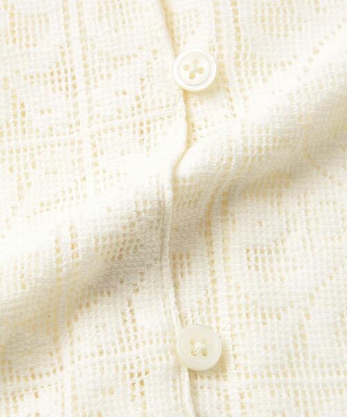 coen（コーエン）の「レース開襟シャツ（シャツ/ブラウス・レディース・ホワイト/ブラック/ベージュ・M/L）」の7枚目の写真